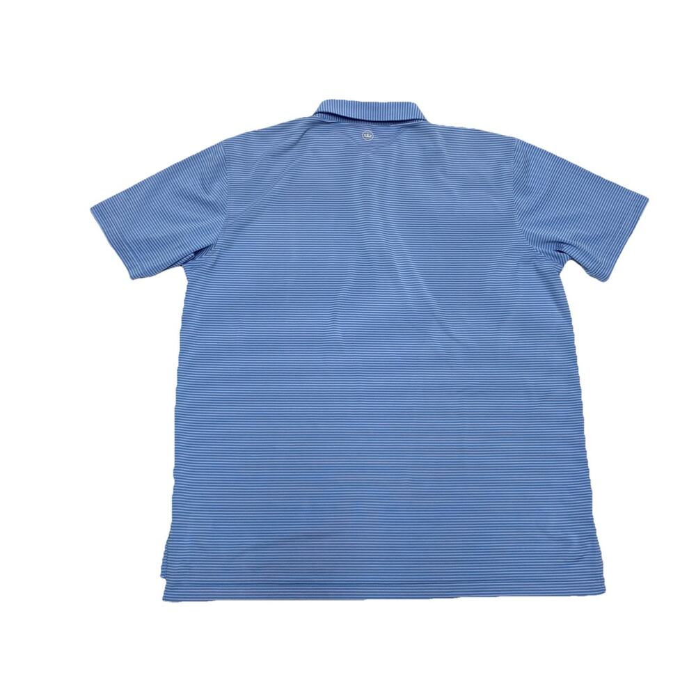 EUC Peter Millar Blue and Pink Striped Polo Shirt - Picture 5 of 6